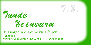 tunde weinwurm business card